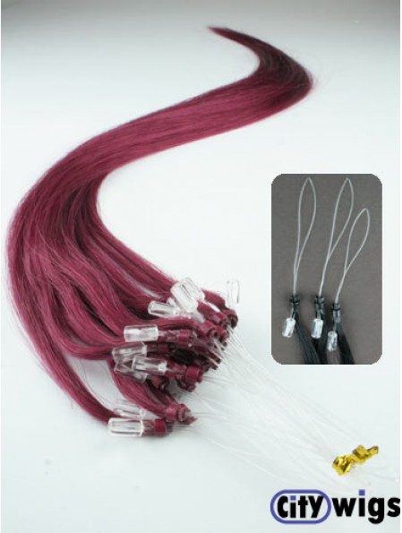 Suitable Red Straight Micro Loop Ring Hair Extensions