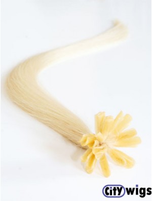 Blonde Straight Gorgeous Nail/U Tip Hair Extensions