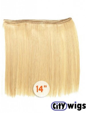 Straight Remy Human Hair Blonde Style Weft Extensions