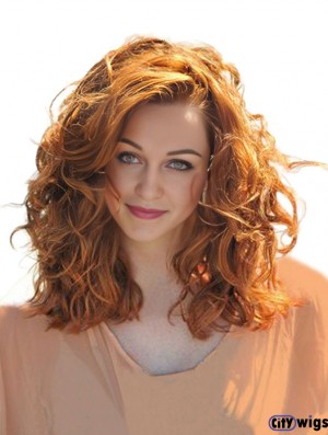 Real Hair  Wig Shoulder Length Cropped Color Wavy Style