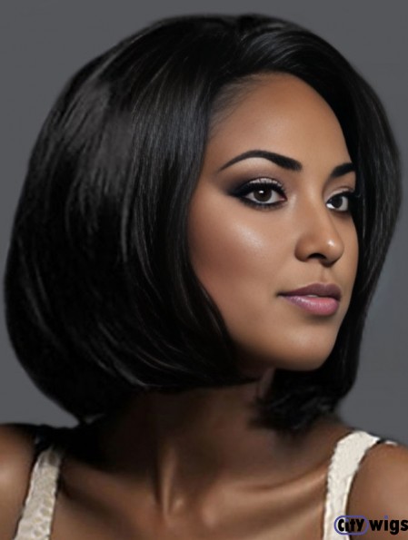Wigs For African Americans Black Color Bobs Cut Chin Length