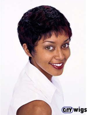 Short Wigs For African American Women Curly Style Auburn Color Bobcuts