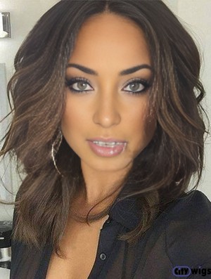 African Human Hair Wigs With Full Lace Brazilian Black Color Shoulder Length