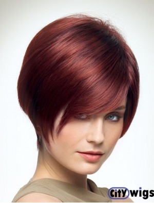 Cheap Synthetic Wigs In UK With Bangs Capless Straight Style