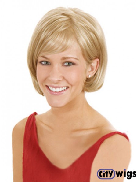 Lace Front Chin Length Straight Blonde High Quality Bob Wigs