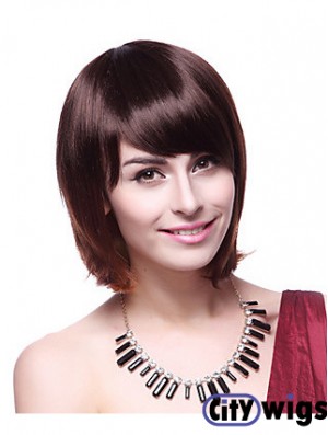 Chin Length Bobs Straight Auburn Fabulous Synthetic Wigs