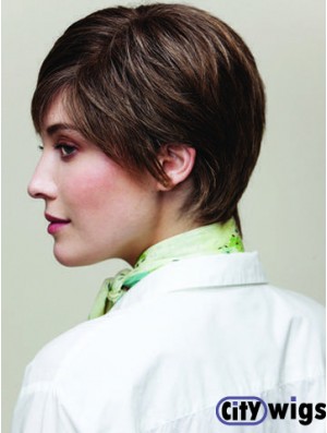 Straight Boycuts 8 inch Durable Short Wigs