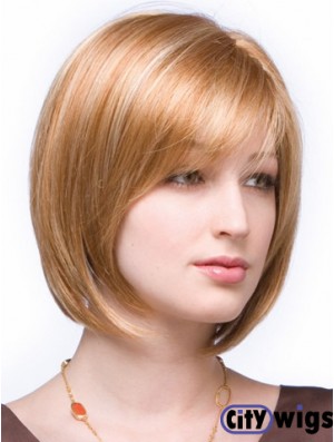 Lace Front Chin Length Straight Auburn Ideal Bob Wigs