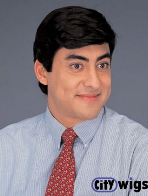 Black Men Wig UK Straight Short Wig For Men Light Weight