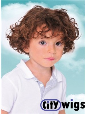 Childs Wig With Capless Curly Style Short Length
