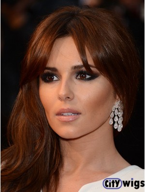 Soft Auburn 16 inch Wavy Long With Bangs  Wigs