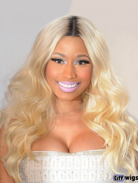 22 inch Blonde Wavy Without Bangs Long Amazing Nicki Minaj Wigs