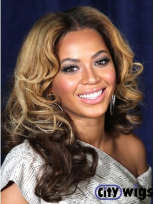 Ombre/2 tone Long Wavy Without Bangs Lace Front 16 inch  Wigs
