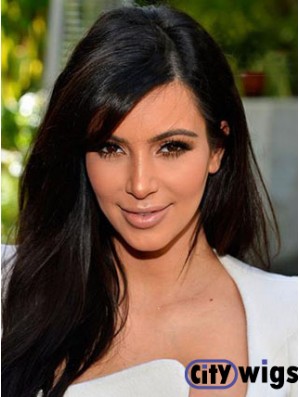 Black Straight Lace Front Good 18 inch  Wigs