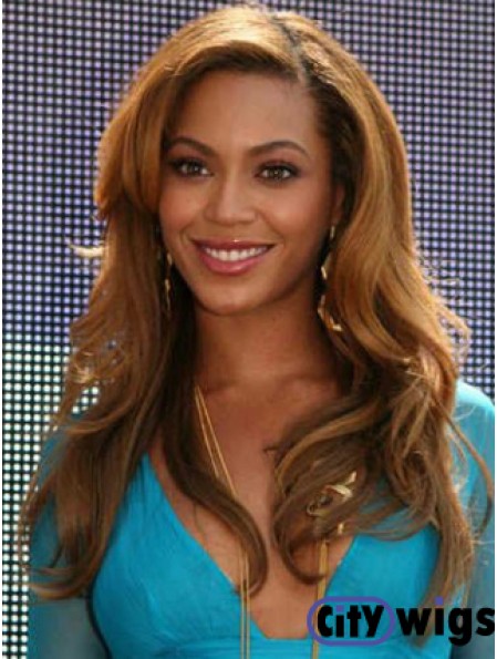 Brown Long Wavy Without Bangs Full Lace 20 inch  Wigs