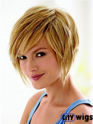 Bob Wig With Bangs With Capless Straight Style Chin Length