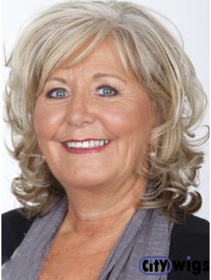 Remy Capless 12 inch Grey Chin Length Curly Wigs