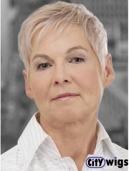 Straight Capless 8 inch Suitable Short Grey Wigs