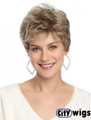 Lace Front Wavy Layered Short 8 inch Hairstyles Human Hair Wigs