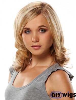 Great Blonde Curly Remy Human Hair Clip In Hair Extensions
