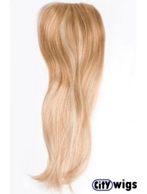 Cheapest Blonde Straight Remy Human Hair Clip In Hairpieces