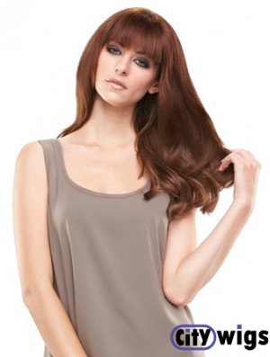 Modern Auburn Straight Remy Human Hair Clip In Hairpieces
